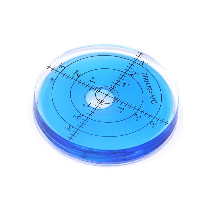 Chiloskit 66mm Bullseye Spirit Level Round Bubble Spirit Leveler Tool Rv Appliances,Accuracy 30' /2mm (Blue) - Image 1